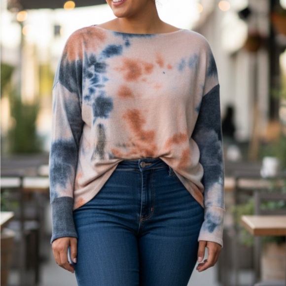 Earthbound Trading Co Tie Die Long Sleeve Thumbhole Size XXL - NWT - Picture 2 of 12